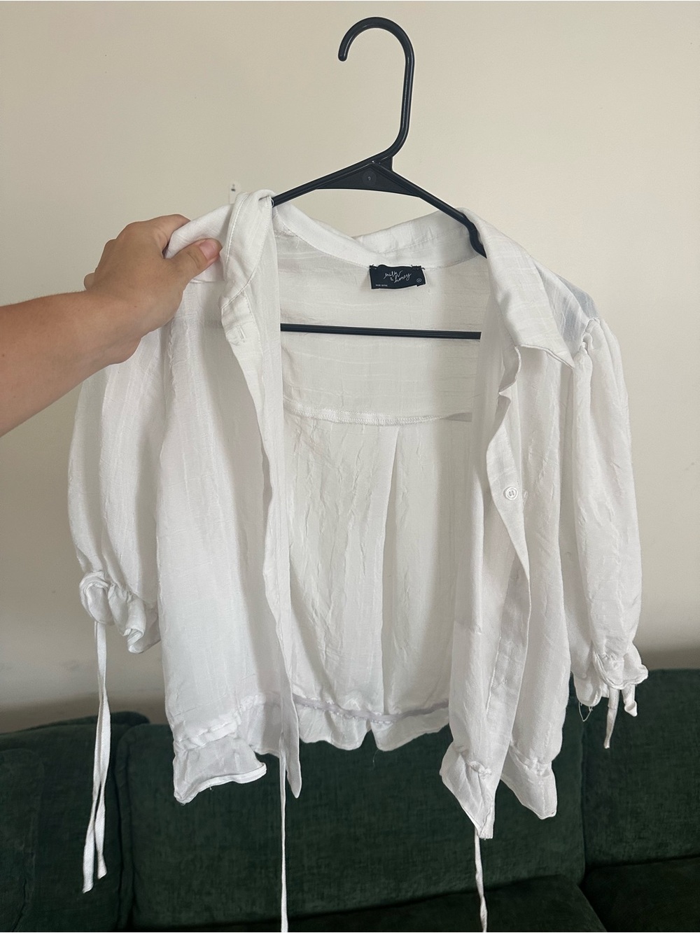 Lightweight White Button-Front Women’s Shirt